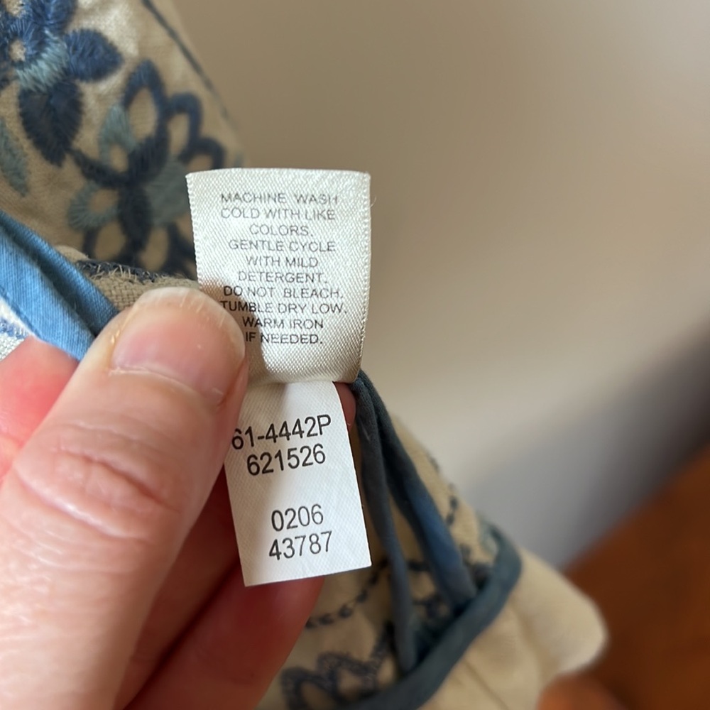 J Jill 100% Linen Floral Embroidered Jacket / Blazer. Size Petite Small. - Picture 9 of 15